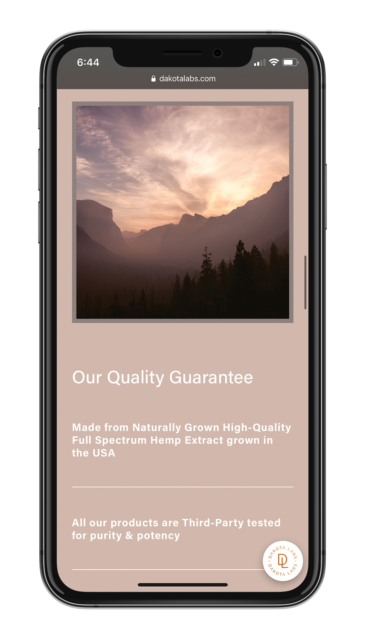 Dakota Labs mobile app screen 3