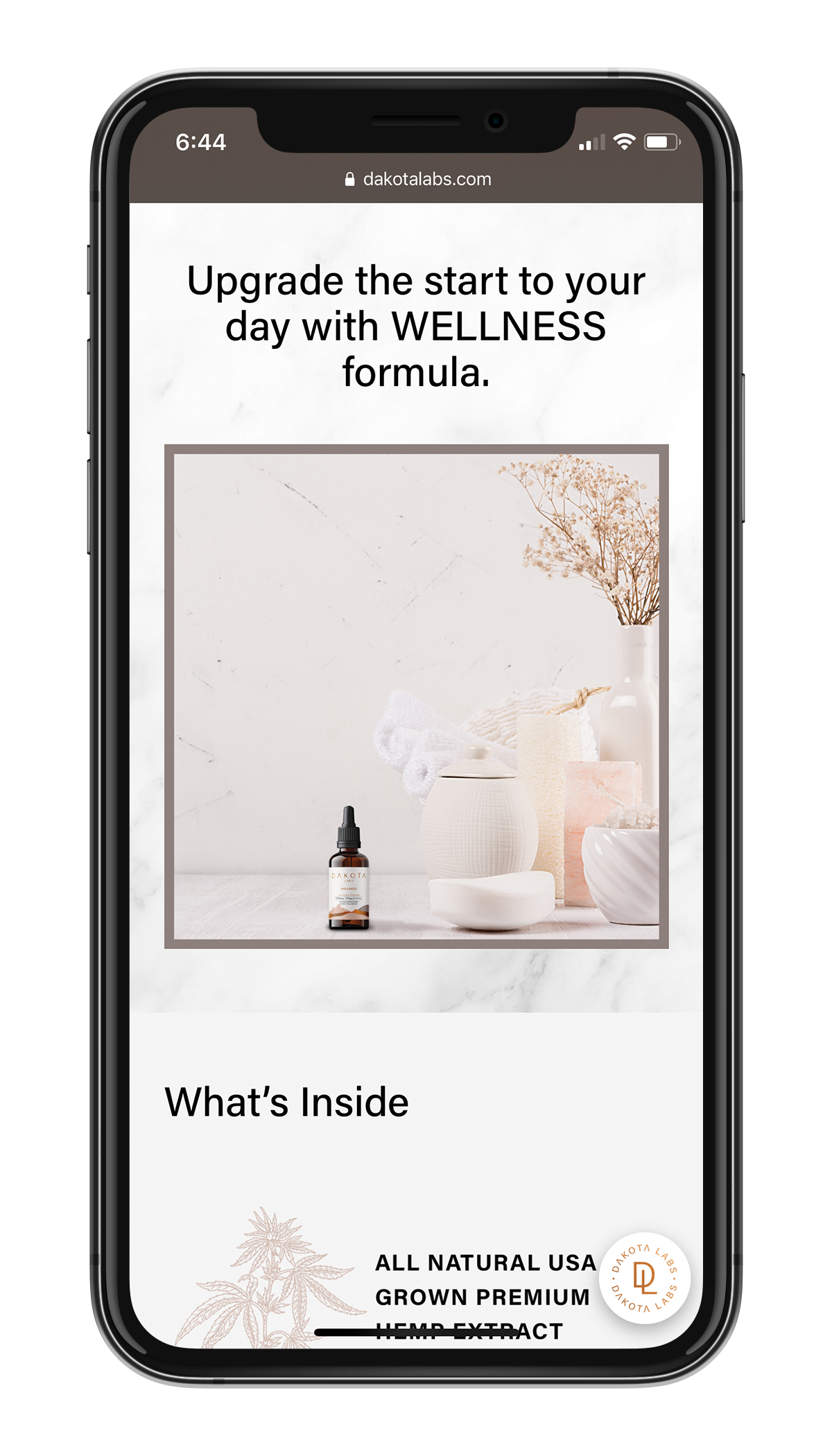 Dakota Labs mobile app screen 4