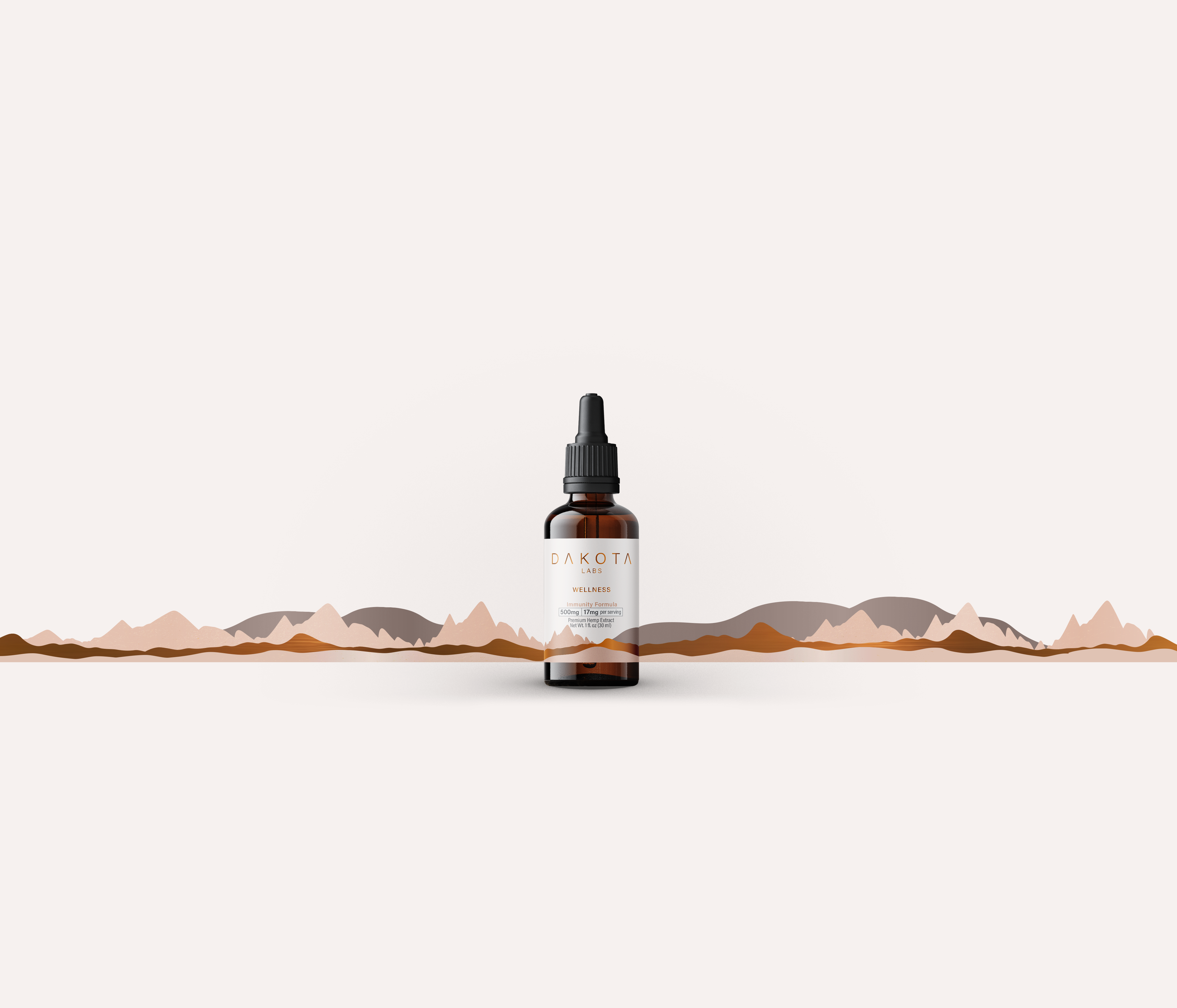 Dakota Labs pink wellness landscape banner